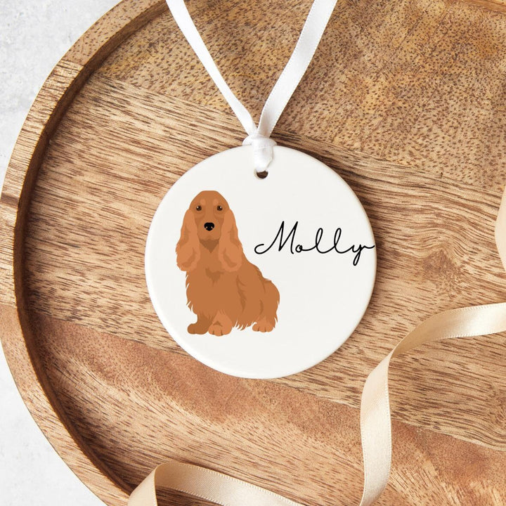 Personalised Cocker Spaniel Ornament  - Cocker Spaniel Keepsake - Dog Lover Gift - Personalised Pet Gifts - Dog Mum Gift