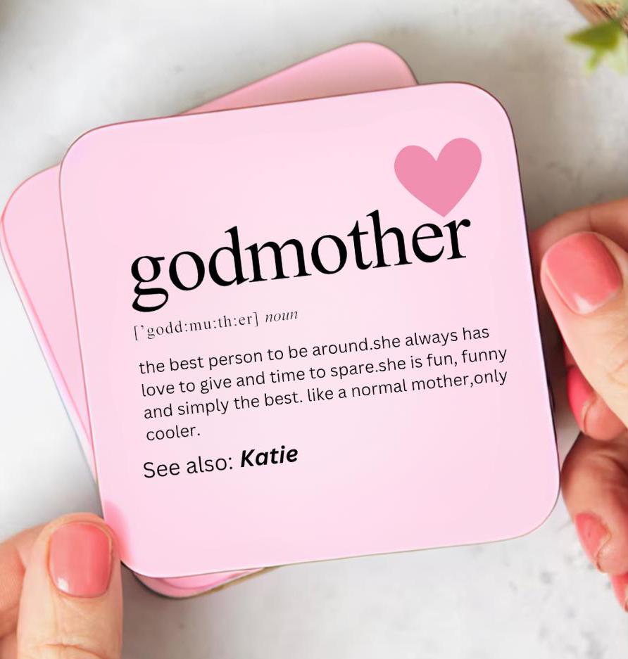 Personalised Godmother definition - Cute Godmother gift - Godmother proposal - Auntie promotion - Baby reveal gift - Pregnancy announcement