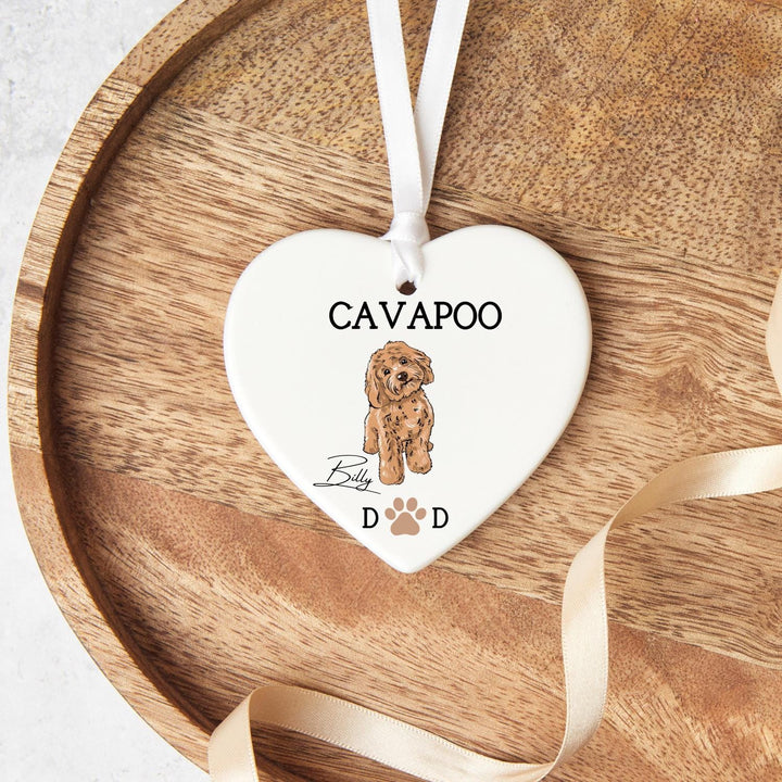 Mum and dad cavapoo ornaments -Cavapoo owner gift - Cavapoo Christmas gift -Personalised gifts - Dog Christmas gifts - Cavapoo ornament
