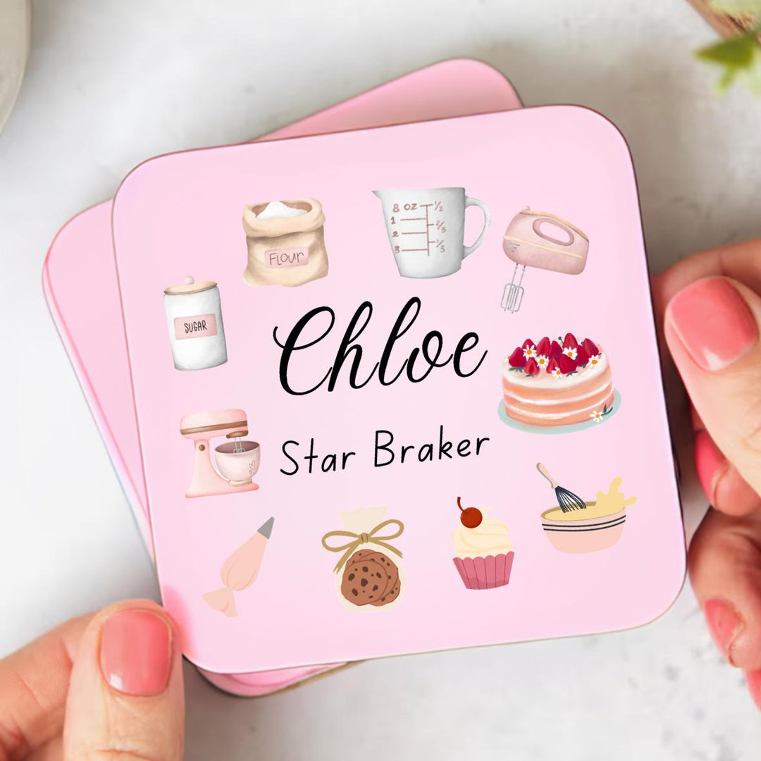 Personalised Star Baker Coaster - Chef Master Baking Great British Bake Off - I love baking -Baking Lovers - Gifts For Bakers -