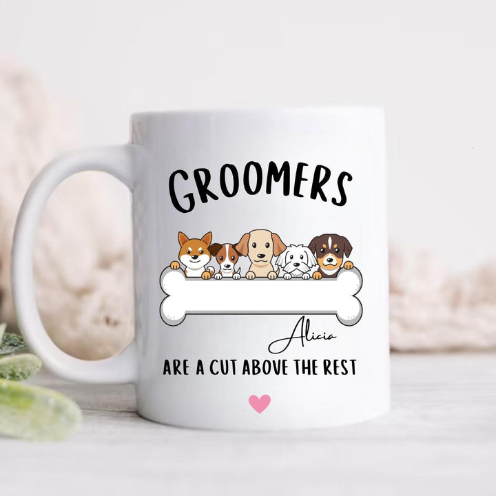 Personalised dog groomer mug - Pet groom gift - Holiday appreciation gift - Pet stylist present - Newly qualified dog groomer - Humorous
