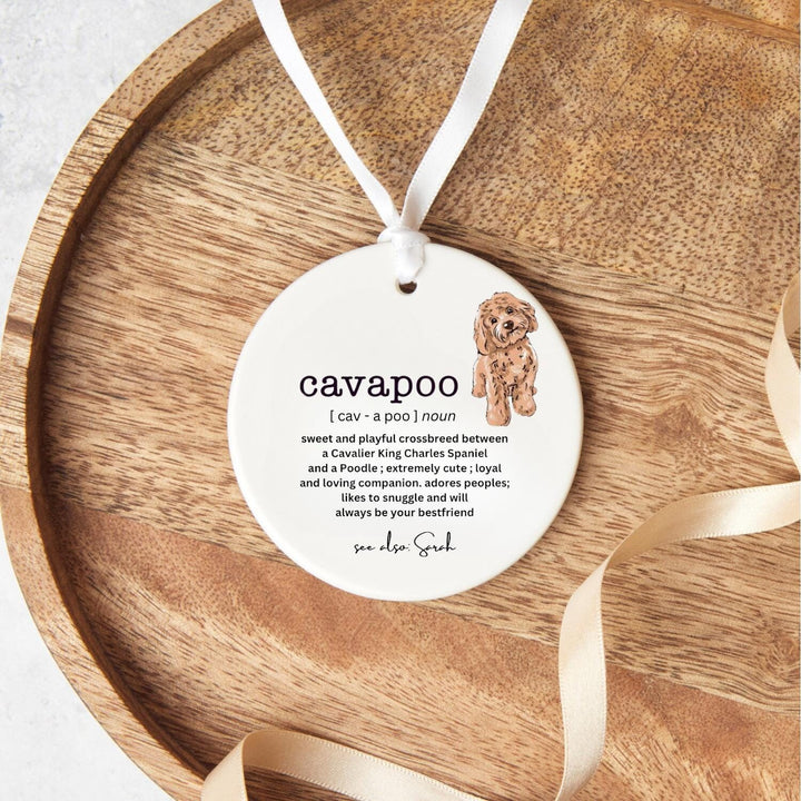 Personalised cavapoo ornaments - Cavapoo owner gift - Cavapoo Christmas gift -Personalised gifts - Dog Christmas gifts - Cavapoo ornament