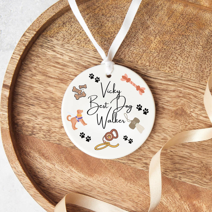 Personalised dog ornament - Dog walker gift gift - Thank you dog walker - Holiday decorations - Dog Kennels - Colleague gift -