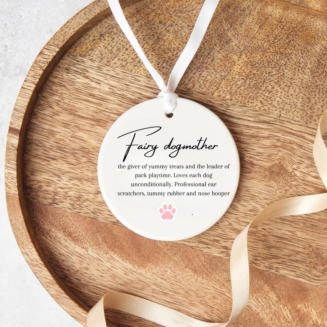 Fairy Dogmother Definition Ornament - Gift Idea for Dog Walker - Doggy Daycare Gift Idea - Dog Mum Gift - Dog lover Gift - Dog Sitter Gift