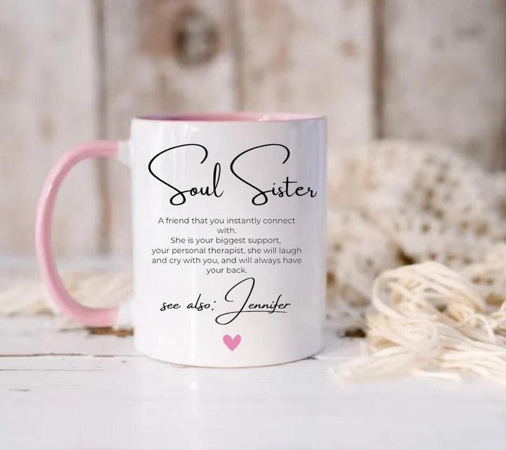 Gift for Soul Sister - Personalised Soul Sister Definition Present - Soul sister ornament keepsake - Bestfriend gift - Custom friend gift