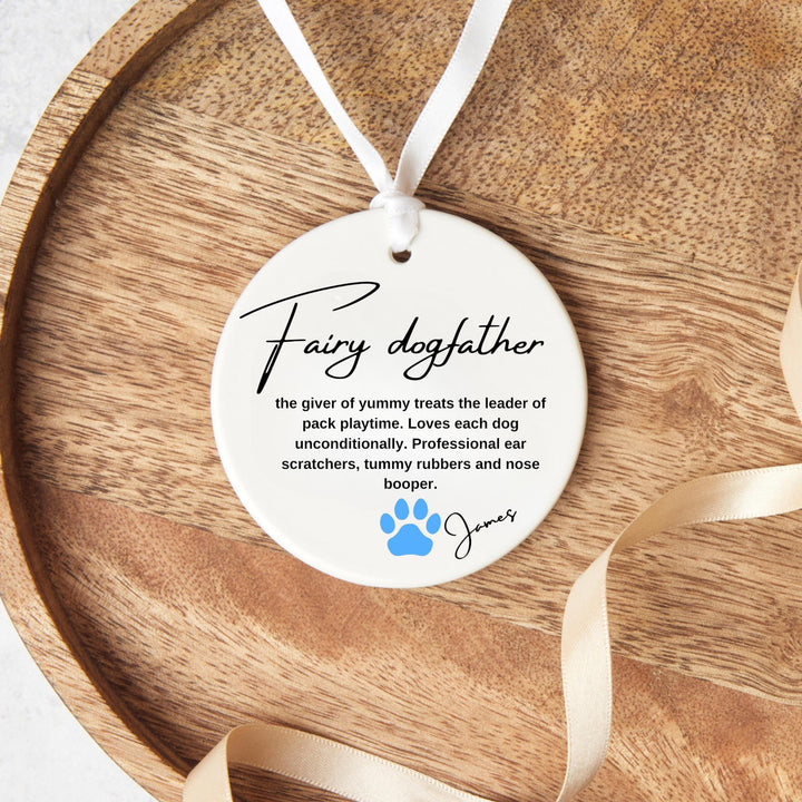 Fairy Dogfather Definition Ornament - Gift Idea for Dog Walker - Doggy Daycare Gift Idea - Dog Mum Gift - Dog lover Gift - Dog Sitter Gift