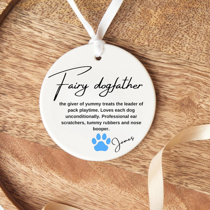 Fairy Dogfather Definition Ornament - Gift Idea for Dog Walker - Doggy Daycare Gift Idea - Dog Mum Gift - Dog lover Gift - Dog Sitter Gift