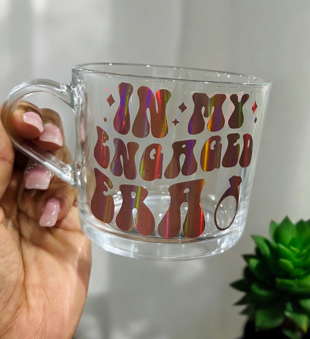 The engaged era mug - Engagement bride gift - Bridal wedding shower - Newly engaged present - Just engaged - Bride to be