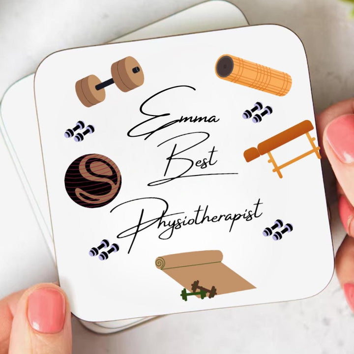 Personalised physiotheraist coaster - Newly qualified physio gift - Physio gift personalised - Best Physio  - Physiotherapist Colleague gift