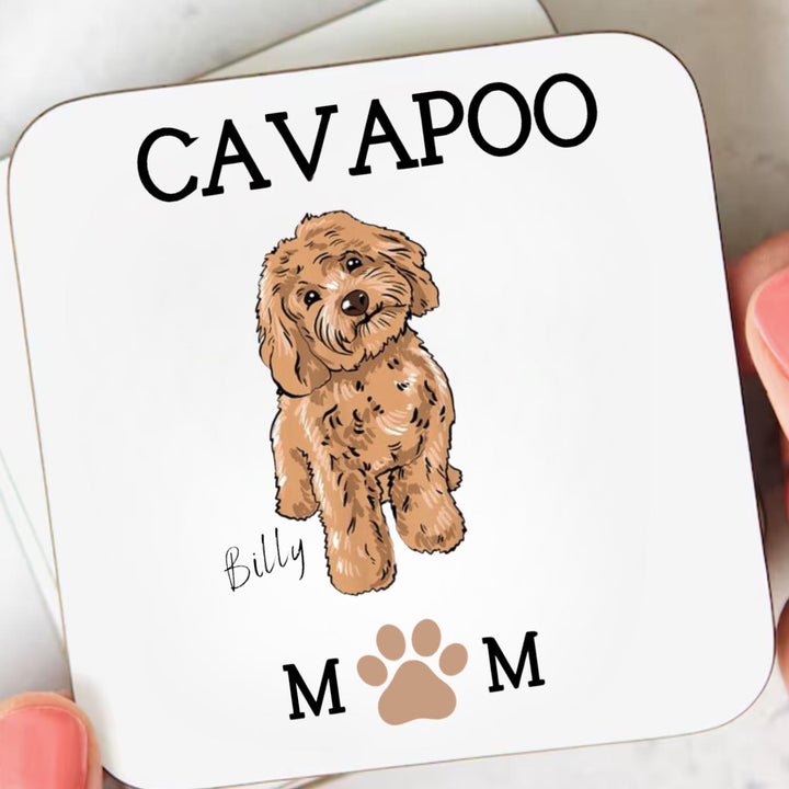 Personalised cavapoo gift - Cavapoo mum - Cavapoo dad - New cavapoo puppy - Congratulations new dog - Cockapoo gift - Cavapoo coasters