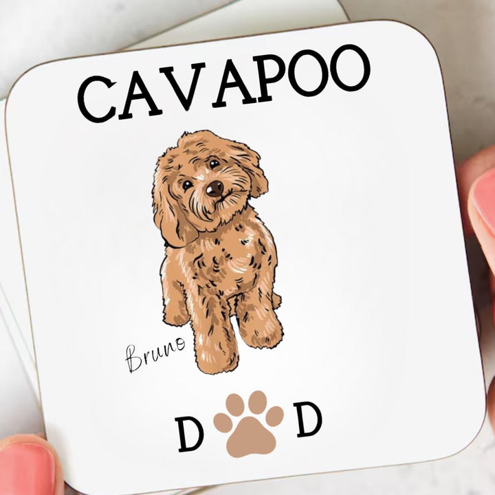 Personalised cavapoo gift - Cavapoo mum - Cavapoo dad - New cavapoo puppy - Congratulations new dog - Cockapoo gift - Cavapoo coasters