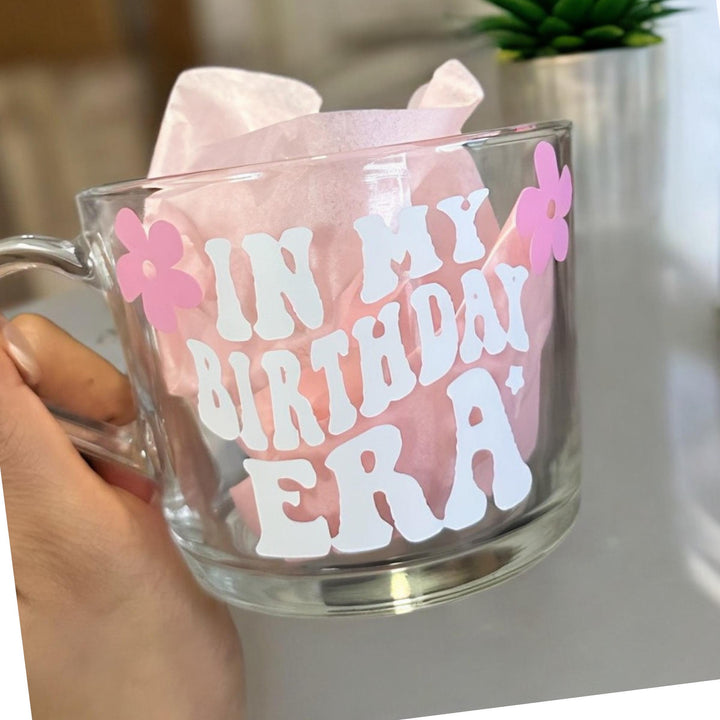 In my birthday era - Birthday glass mug - Bestfriend birthday gifts - Daughters birthday present - Happy birthday - Swiftie birthday