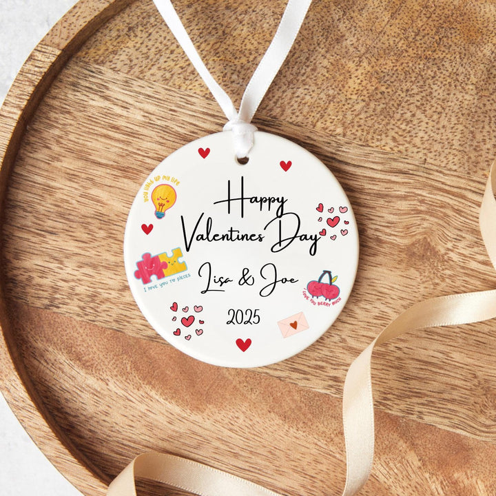 Personalised Valentine's Gift - Happy Valentines day - Valentines gift for her - Boyfriend and girlfriend - Valentines day ornament