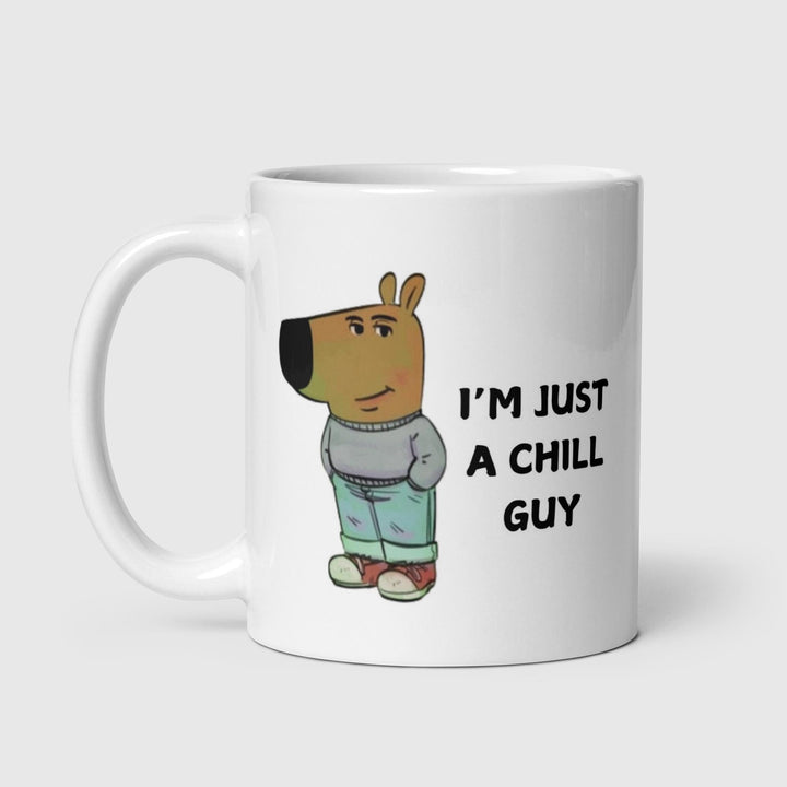 Just a Chill Guy Coffee Mug - Chill Guy Meme Gift - Funny Coffee Cup - Viral meme mug - Crypto Meme Chill Guy
