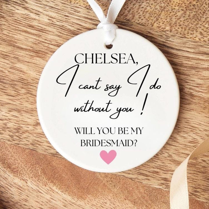 Personalised Bridesmaid Proposal Keepsake Ornament - Bridal Proposal box - Bridesmaid present - Bridal Party Wedding Day Gift