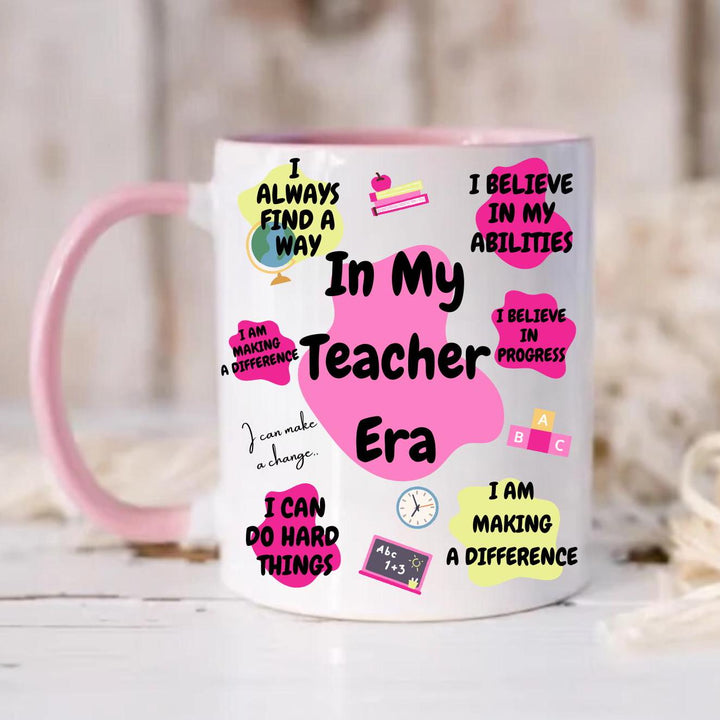 In my Teacher era mug - Teacher birthday gift - Swiftie Teacher gift - Teacher thank you - Happy birthday colleague -Teacher affirmation