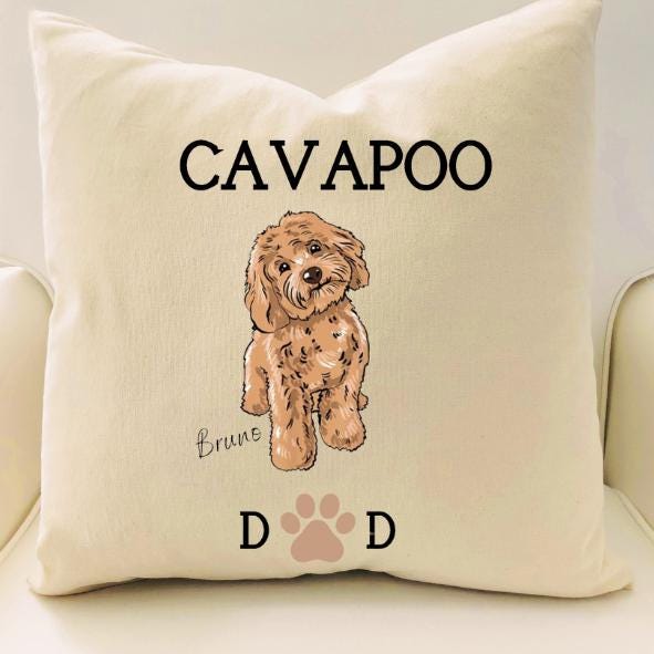 Mum and dad cavapoo cushion covers - Cavapoo gifts- Cavapoo cushion - New Home Cavapoo present - Cavapoo owner - New puppy gift