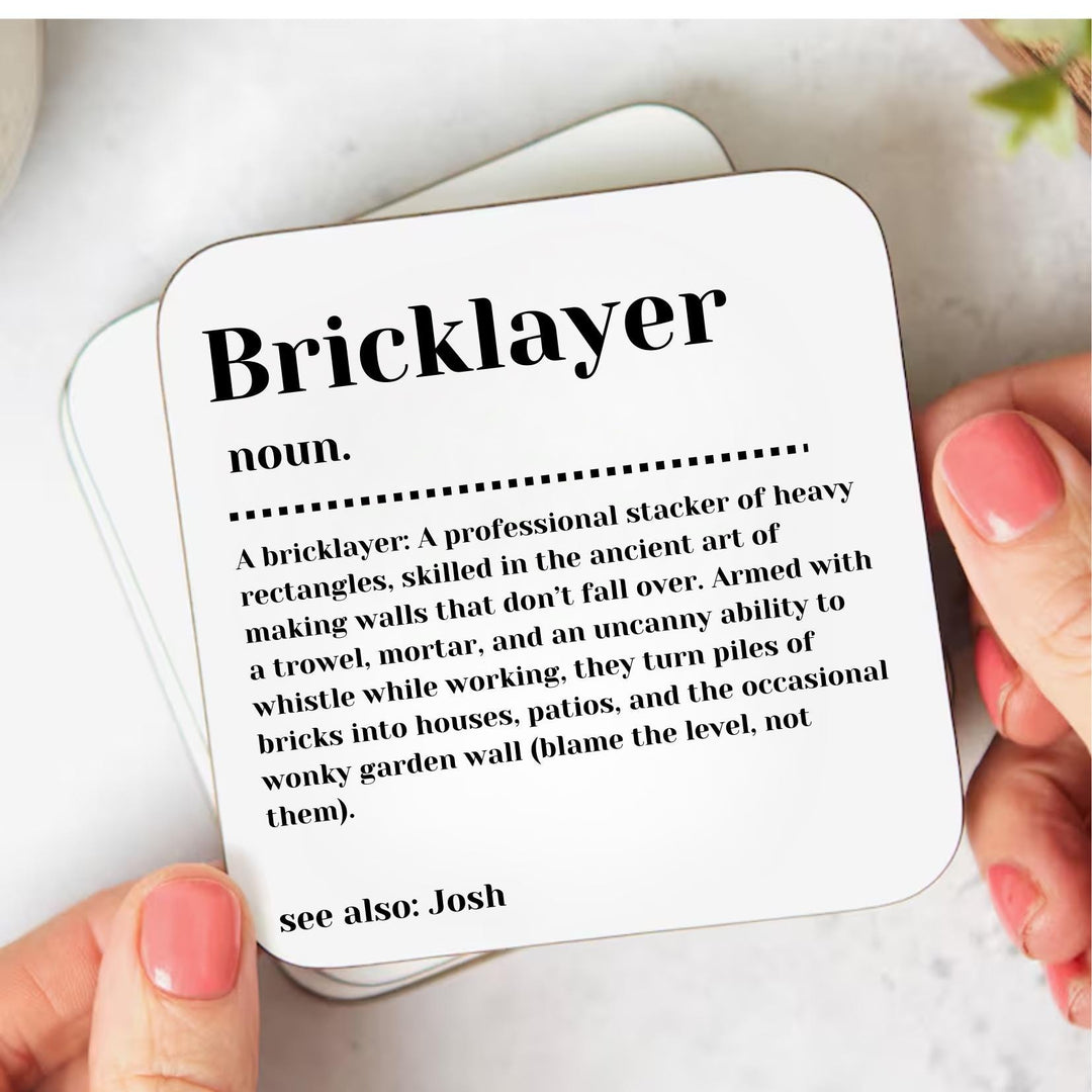 Personalised bricklayer gift - Bricklayer graduation -Best Brick Layer - Retired Brick Layer - Thank you Bricklayer - Bricklayer coworker