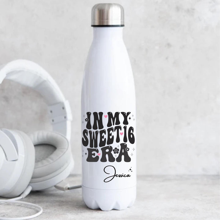 Personalised In my sweet 16 era- Sweet sixteen water bottle - 16th birthday gifts - Daughter birthday girl gift - Best friend Happy birthday