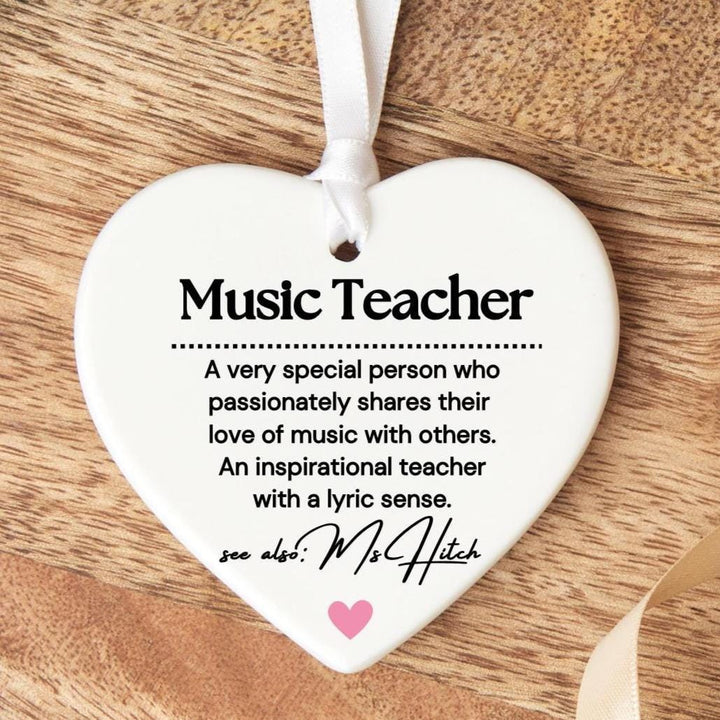 Personalised music teacher ornament - Newly qualified music teacher gift - Music Teacher gift - Thank you music teacher - Custom gifts