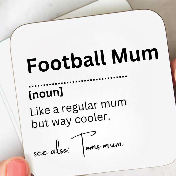 Funny personalised football mum coaster - Gift for mom - Im not a regular mum Im a football mum - Mothers day keepsake - Mum birthday gift
