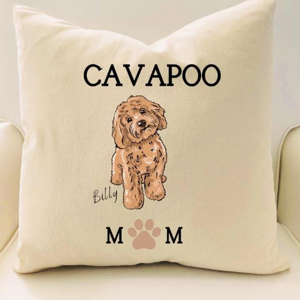 Mum and dad cavapoo cushion covers - Cavapoo gifts- Cavapoo cushion - New Home Cavapoo present - Cavapoo owner - New puppy gift