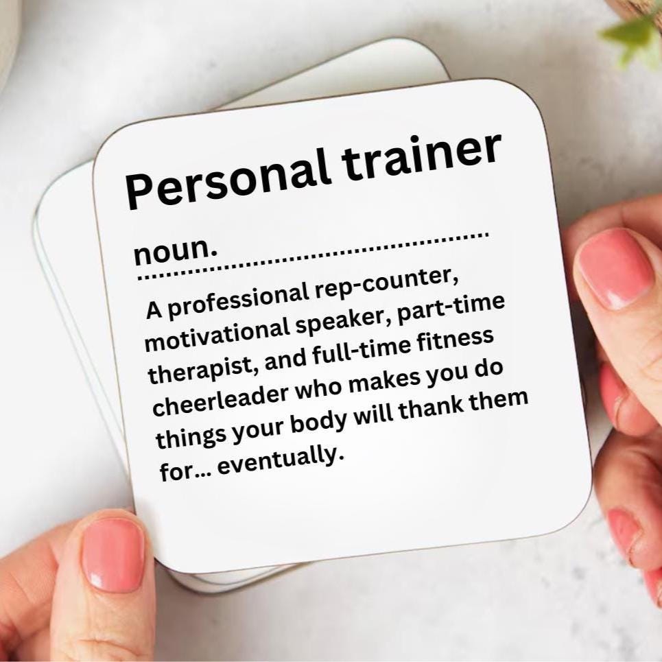 Gift for Personal Trainer -  Fitness Instructor - Gym instructor - Gym studio - Newly qualified Fitness instructor - Thank you PT - PT