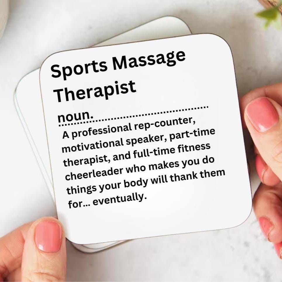 Gift for Sports massage therapist -  Fitness massage - Sports massage therapist - Gym studio - Thank you sports massage therapist - New job