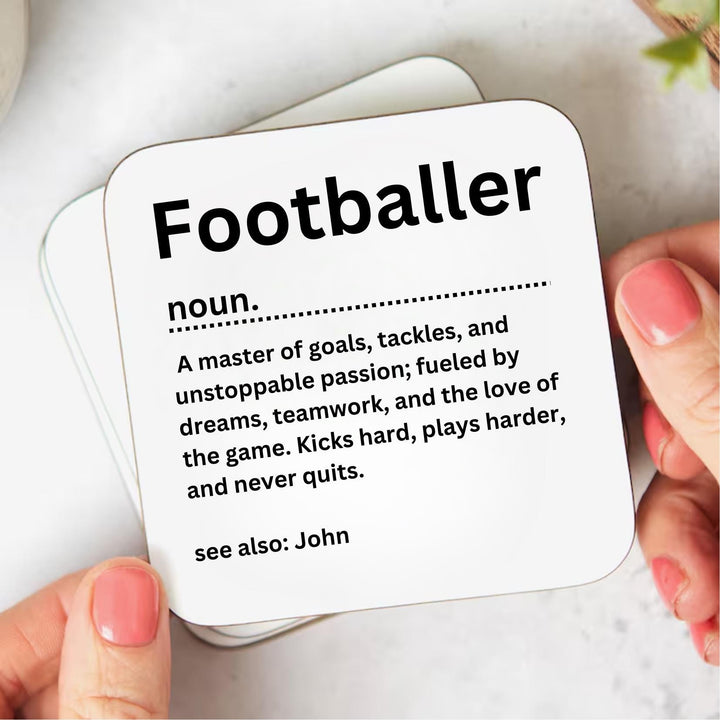 Footballer gift - Personalised footballer gift - Football club coasters - Footballer coaster - Football fans - Footballer son -