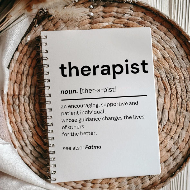 Personalised gift for Therapist - Therapist notebook - Therapist student graduation - Therapy present - Leaving colleague keepsake