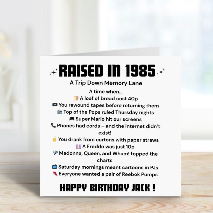 40th birthday card - 40th birthday gifts - Luxury daughters birthday present -  Best friend keepsake - Happy birthday - Born in 1985