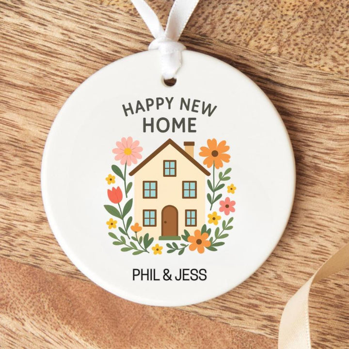 Personalised New Home Ornament - New Home Gift for Couples - Ceramic  Hanging Ornament - Housewarming present - Home Sweet Home