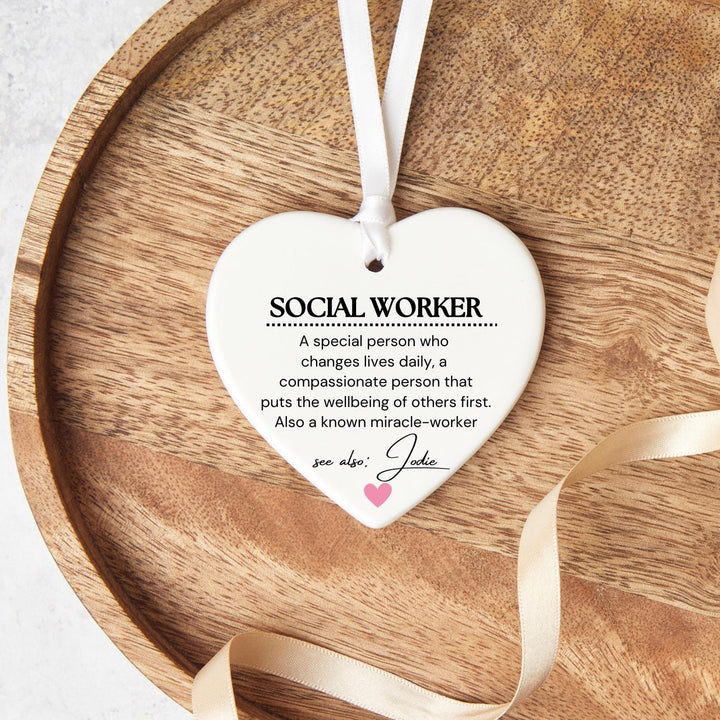 Personalised social worker ornament - Newly qualified social worker gift - Social worker gift - Thank you social worker - Custom gifts