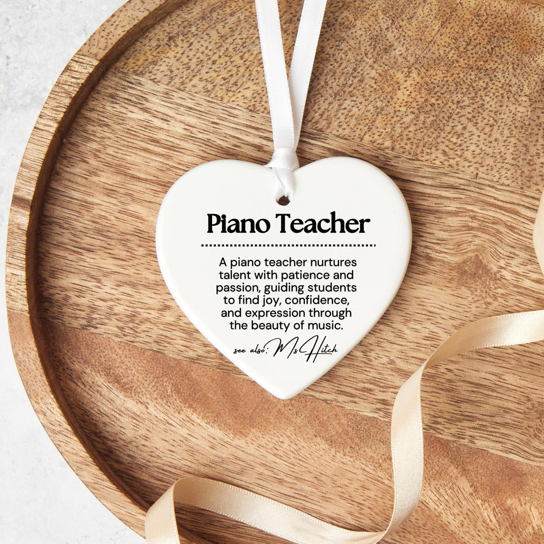 Personalised piano teacher ornament - Newly qualified piano teacher gift - Piano Teacher gift - Thank you piano teacher - Piano tutor