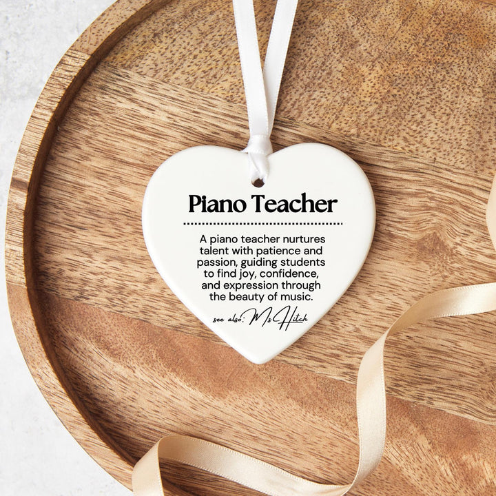 Personalised piano teacher ornament - Newly qualified piano teacher gift - Piano Teacher gift - Thank you piano teacher - Piano tutor