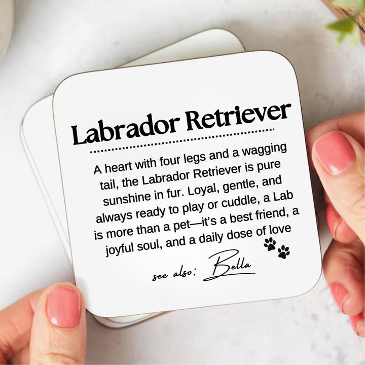 Personalised Labrador coaster - Labrador owner gift - Labrador mum - Labrador dad - From dog gift - Labrador parents - Puppy Labrador