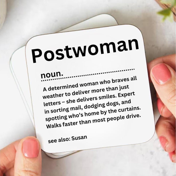 Personalised Postman coaster - Post officer worker - Postman gift - Newly qualified postman - Thank you postman - Retirement gift -