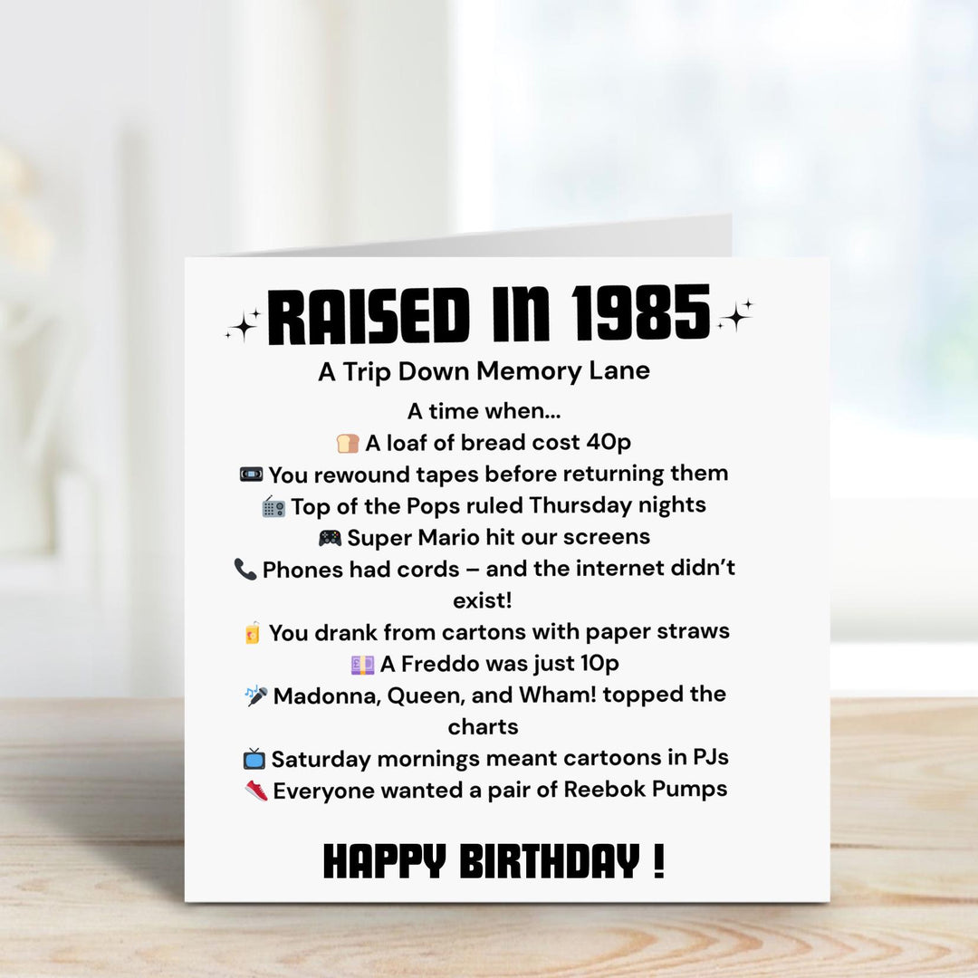 40th birthday card - 40th birthday gifts - Luxury daughters birthday present -  Best friend keepsake - Happy birthday - Born in 1985