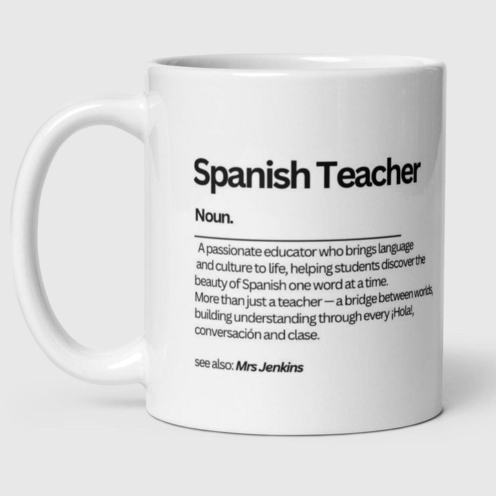 Personalised Spanish Teacher Mug – Gracias Maestra Gift – Spanish Teacher Appreciation Mug – End of Year Teacher Gift – Back to School Gift
