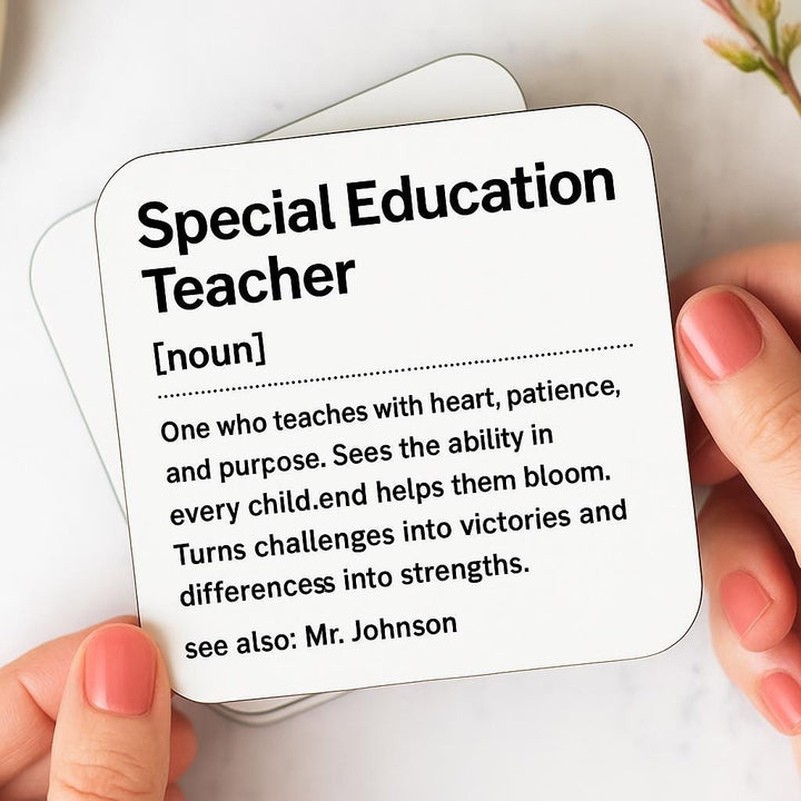 Personalised Special Education Teacher Coaster – Teacher Appreciation Gift – End of Year Teacher Gift – SEND Teacher