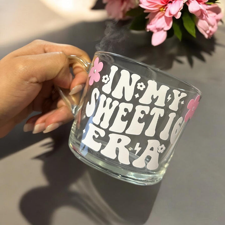 In my sweet 16 era- Sweet sixteen glass tumbler - 16th birthday gifts - Luxury daughter birthday girl present -  Best friend  - Floral glass