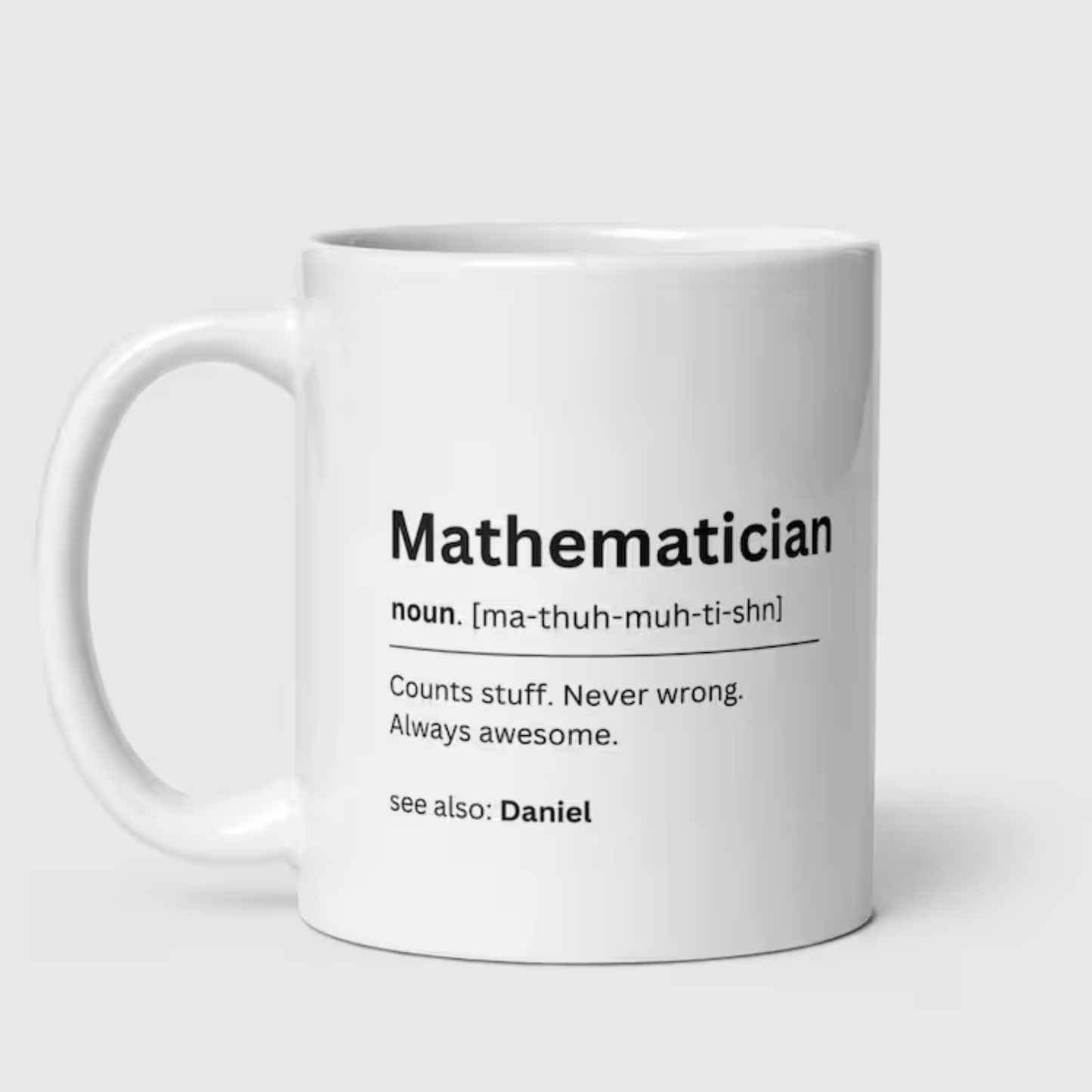 Personalised funny mathematician mug