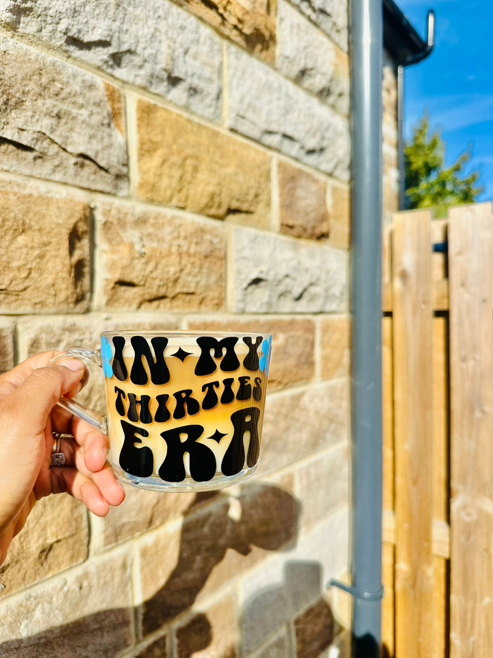 In my thirties era glass mug